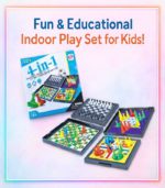 4-in-1 Magnetic Strategy Board Game Set for Kids – Classic Chess, Snakes & Ladders, Ludo, and Chinese Checkers - FS006