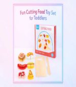 OKOK Premium Wooden Magnetic Cutting Food Set – Montessori-Inspired Pretend Play Kitchen Accessories for Toddlers & Pre-schoolers - FS098