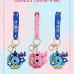 Stitch & Friends Mini Projection Camera Keychain – Fun Light-Up Toy for Kids – Blue (FS093), Pink (FS093/03)