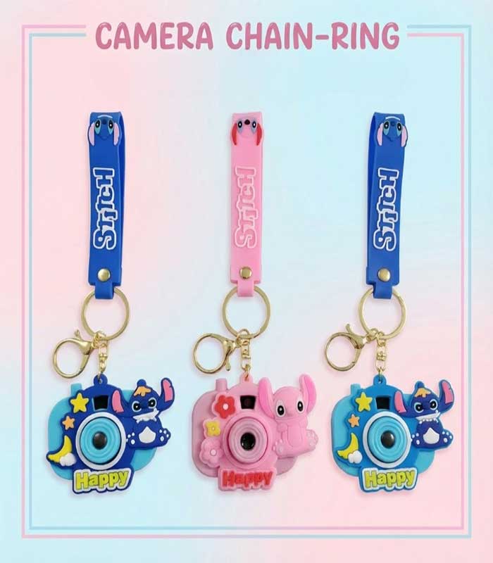 COVER-IMAGE Stitch & Friends Mini Projection Camera Keychain – Fun Light-Up Toy for Kids – Blue (FS093), Pink (FS093/03) - Image 1