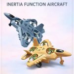 Inertia Powered Fighter Jet Drone Hybrid – Friction Toy for Kids (Blue, Ash, Yellow)- FS026