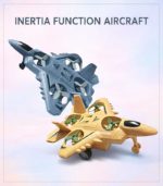 Inertia Powered Fighter Jet Drone Hybrid – Friction Toy for Kids (Blue, Ash, Yellow)- FS026