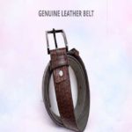 Boys’ Classic Brown Basket Weave Genuine Leather Belt - FS122/02