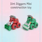 Build-A-Machine 4WD Friction Powered Construction Vehicle – Interactive STEM Learning Toy for Kids - (Paste, Blue, Red) -FS027