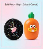 Super Decompression Squeeze Toy Collection – Ultra-Soft Oreo & Cartoon Carrot Stress Relievers for Kids & Adults - Big - (Cake = FS053/01 & Carrot = FS053/02)