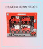Kids' DIY Take-Apart Fire Truck Engineering Set – 4-in-1 Stem Construction Toy with Tools - FS003