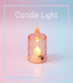 Crystal Rose Diamond LED Flameless Candle – Magical Ambient Night Light - FS065