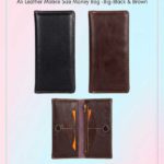 Ali Leather Premium Handcrafted Mobile Wallet & Multi-Functional Money Bag – (BLACK - FS125/01) / (BROWN - FS125/02)
