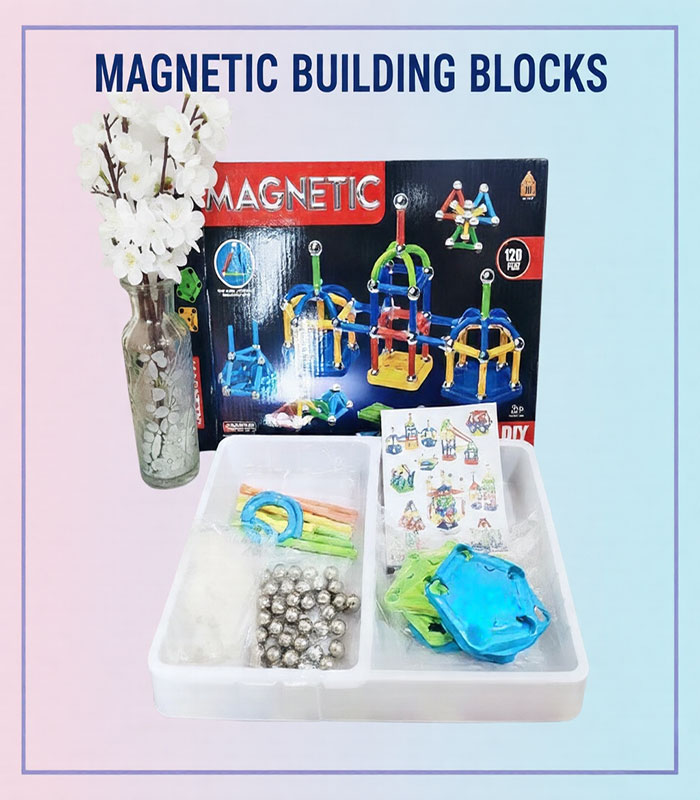 COVER-PHOTO Ultimate 120-Piece STEM Magnetic Building Blocks Set – 3D Educational DIY Construction Kit for Creative Kids & Early Learning - Image 1