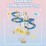 Playful Peaks | Interactive Musical Small Duck Climbing Stairs Roller Coaster Toy