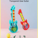 Transparent Gear Electric Toy Guitar for Toddlers