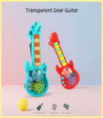 Transparent Gear Electric Toy Guitar for Toddlers