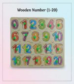 Wooden Number Peg Puzzle (1-20) – Early Learning Montessori Educational Toy for Toddlers - FS040