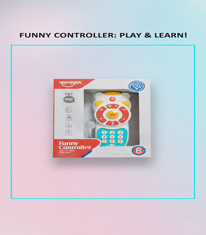 D1 Huanger Interactive "Funny Controller" – Early Learning Musical Remote Toy for Infants & Toddlers - Image 1
