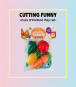 Cutting Funny: Premium Montessori-Inspired Velcro Fruit & Vegetable Pretend Play Set - (Small Size)