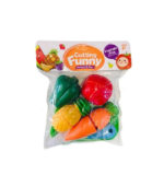 Cutting Funny: Premium Montessori-Inspired Velcro Fruit & Vegetable Pretend Play Set - (Small Size) - Image 2