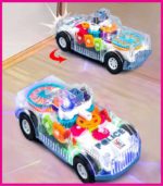 Ultimate Transparent Gear Electric Police Car – Interactive 3D Light & Sound Toy for Kids - Image 4
