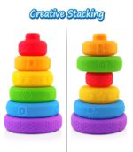 Premium Silicone Montessori Stacking Rings – Educational Teether & 3D Building Blocks for Infants - Image 6