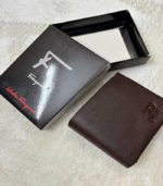 Premium Men’s Genuine Leather Bi-Fold Wallet – Classic Textured Coffee Brown - FS120 - Image 3