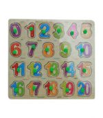 Wooden Number Peg Puzzle (1-20) – Early Learning Montessori Educational Toy for Toddlers - FS040 - Image 2