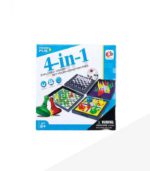4-in-1 Magnetic Strategy Board Game Set for Kids – Classic Chess, Snakes & Ladders, Ludo, and Chinese Checkers - FS006 - Image 4