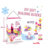 DIY Soft Building Blocks – 48 PCS Creative Montessori Sensory Toy Set - Image 3