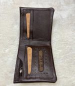 Premium Men’s Genuine Leather Bi-Fold Wallet – Classic Textured Coffee Brown - FS120 - Image 4