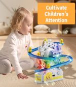 Playful Peaks | Interactive Musical Small Duck Climbing Stairs Roller Coaster Toy - Image 4