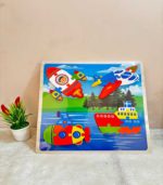 Kids' 4-in-1 Wooden Vehicle Jigsaw Puzzle - Submarine & Transportation Theme - FS091 - Image 4