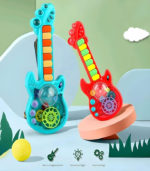 Transparent Gear Electric Toy Guitar for Toddlers - Image 2
