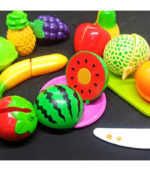 Cutting Funny: Premium Montessori-Inspired Velcro Fruit & Vegetable Pretend Play Set - (Small Size) - Image 4