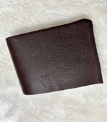 Premium Men’s Genuine Leather Bi-Fold Wallet – Classic Textured Coffee Brown - FS120 - Image 5