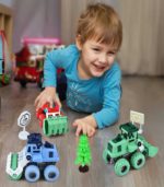 Build-A-Machine 4WD Friction Powered Construction Vehicle – Interactive STEM Learning Toy for Kids - (Paste, Blue, Red) -FS027 - Image 6