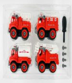 Kids' DIY Take-Apart Fire Truck Engineering Set – 4-in-1 Stem Construction Toy with Tools - FS003 - Image 5