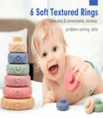 Premium Silicone Montessori Stacking Rings – Educational Teether & 3D Building Blocks for Infants - Image 2