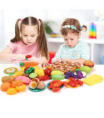 Cutting Funny: Premium Montessori-Inspired Velcro Fruit & Vegetable Pretend Play Set - (Small Size) - Image 5