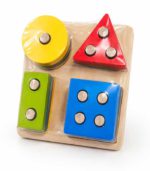 Montessori-Inspired 4-Column Wooden Shape Sorter & Color Stacking Puzzle – 16-Piece Educational Geometric Learning Set for Toddlers - FS097 - Image 6