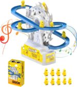 Playful Peaks | Interactive Musical Small Duck Climbing Stairs Roller Coaster Toy - Image 6