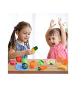 Cutting Funny: Premium Montessori-Inspired Velcro Fruit & Vegetable Pretend Play Set - (Small Size) - Image 6