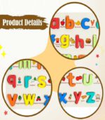 Educational Wooden Alphabet Puzzle - Lowercase Letters & Early Learning Vocabulary Board - FS037 - Image 7