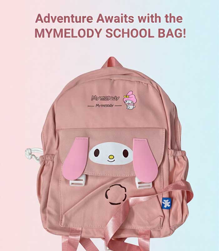 Untitled-1 MyMelody Adventure Pastel Pink School Backpack for Girls - FS109/02 - Image 1
