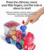 Transparent Bump & Go Gear Train Toy with 3D Lights, Music, and Moving Mechanical Gears – Large - FS088 - Image 2