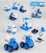 DIY Assemble Airport Aviation Play Set – 4-in-1 Take-Apart Engineering Vehicle & Aircraft Kit for Kids - Image 3