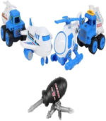 DIY Assemble Airport Aviation Play Set – 4-in-1 Take-Apart Engineering Vehicle & Aircraft Kit for Kids - Image 6