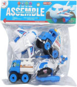 DIY Assemble Airport Aviation Play Set – 4-in-1 Take-Apart Engineering Vehicle & Aircraft Kit for Kids - Image 8