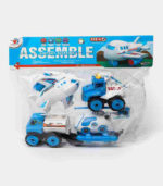 DIY Assemble Airport Aviation Play Set – 4-in-1 Take-Apart Engineering Vehicle & Aircraft Kit for Kids - Image 2