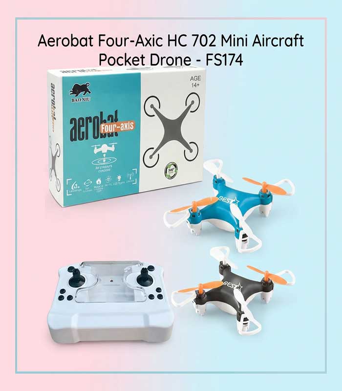COBVER-IMAGE Aerobat Four-Axis HC 702 Mini Aircraft Pocket Drone - FS174 - Image 1
