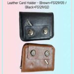 Urban Mini-Vault: Premium Dual-Access Accordion Card Wallet – (Black=FS129/01) / (Brown= FS129/02)