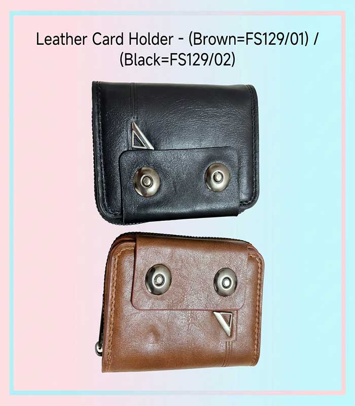 COVER-IMAGE Urban Mini-Vault: Premium Dual-Access Accordion Card Wallet – (Black=FS129/01) / (Brown= FS129/02) - Image 1