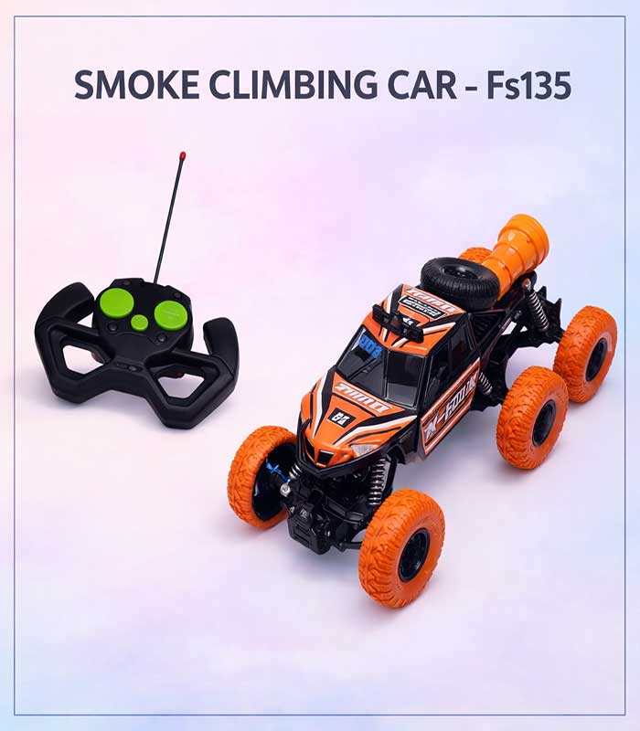 COVER-IMAGE 1:18 Scale 6-Wheel Remote Control Smoke Spray Rock Crawler - Fs135 - Image 1